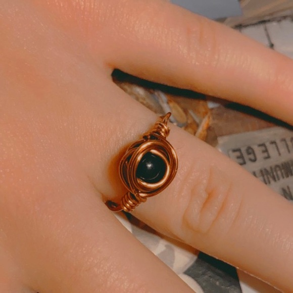 Handmade Wire Wrap Ring Birth Stone Good Luck - Picture 10 of 14